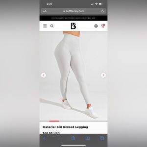 Buffbunny material girl leggings Smoke color Size s Off the grid collection